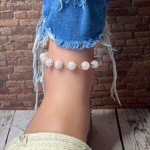 Rose Quartz Anklet